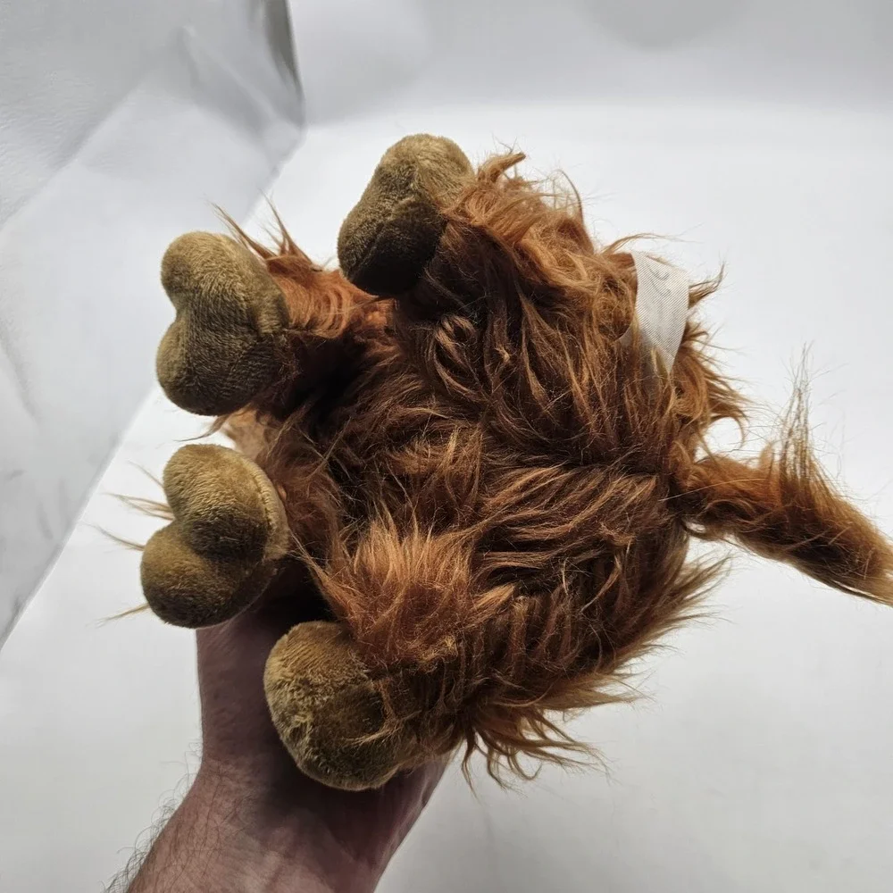 Highland Cow Plush Stuffed‎ Animal Toy Small Brown Long Hair Soft Cute Furry